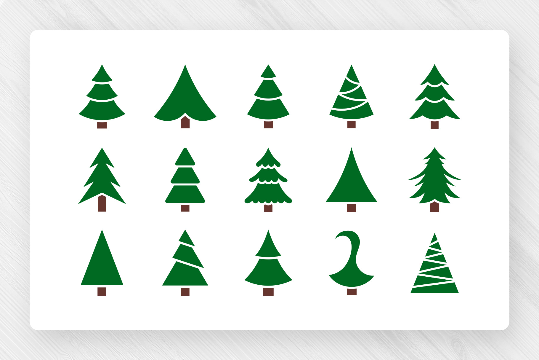 Christmas Holiday Trees SVG Clipart 1 Holiday Christmas Trees SVG Clipart