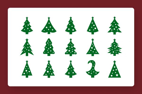 Christmas Trees & Ornaments SVG Clipart Christmas Trees & Ornaments SVG Clipart