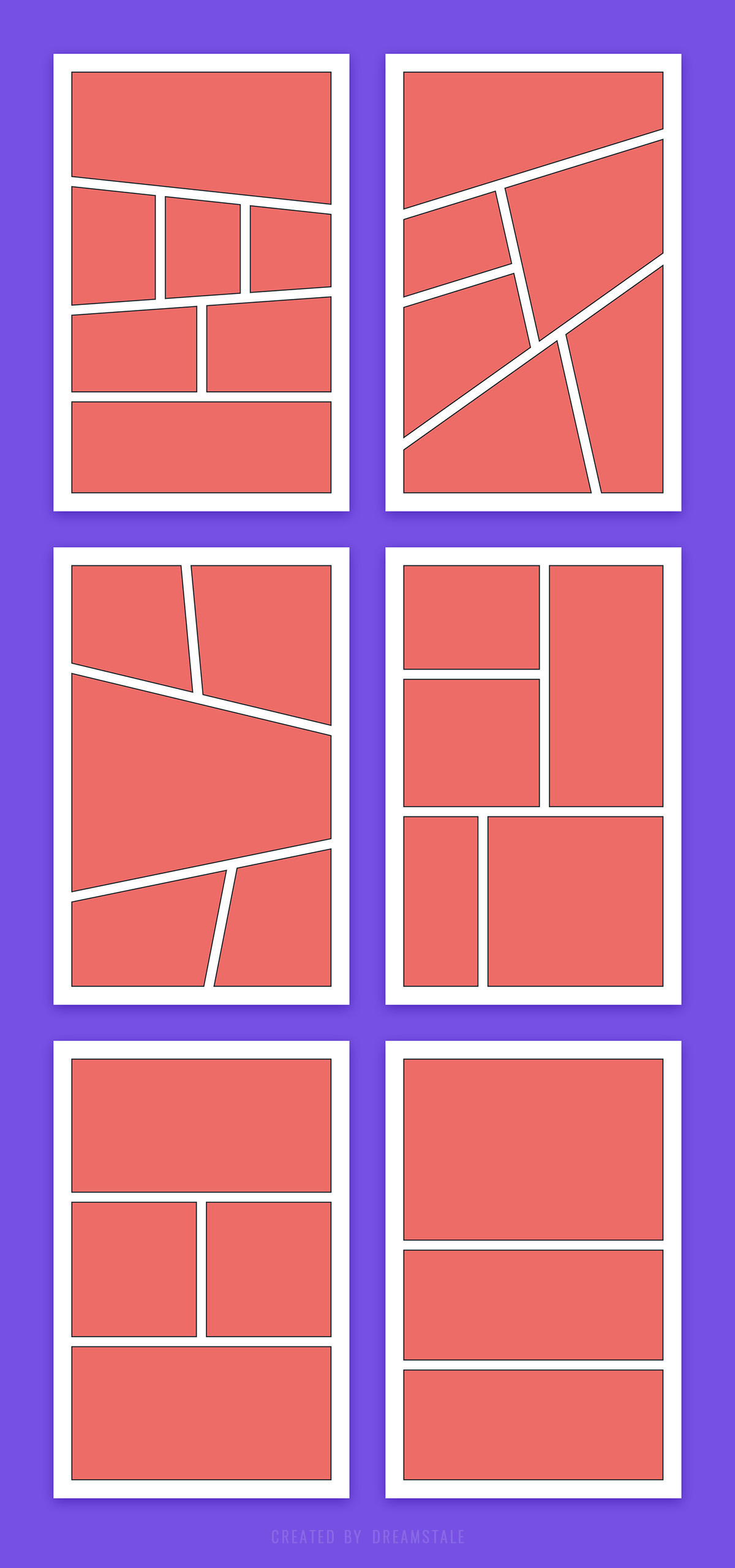 Comic Book Pages PSD Template 2 svg+xml;charset=utf Comic Book Pages PSD Template