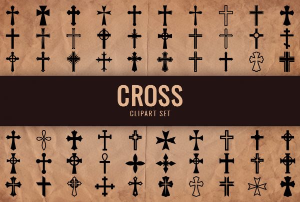 Christian Cross SVG Clipart Set