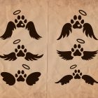 Dog Memorial Angel Wings SVG Clipart