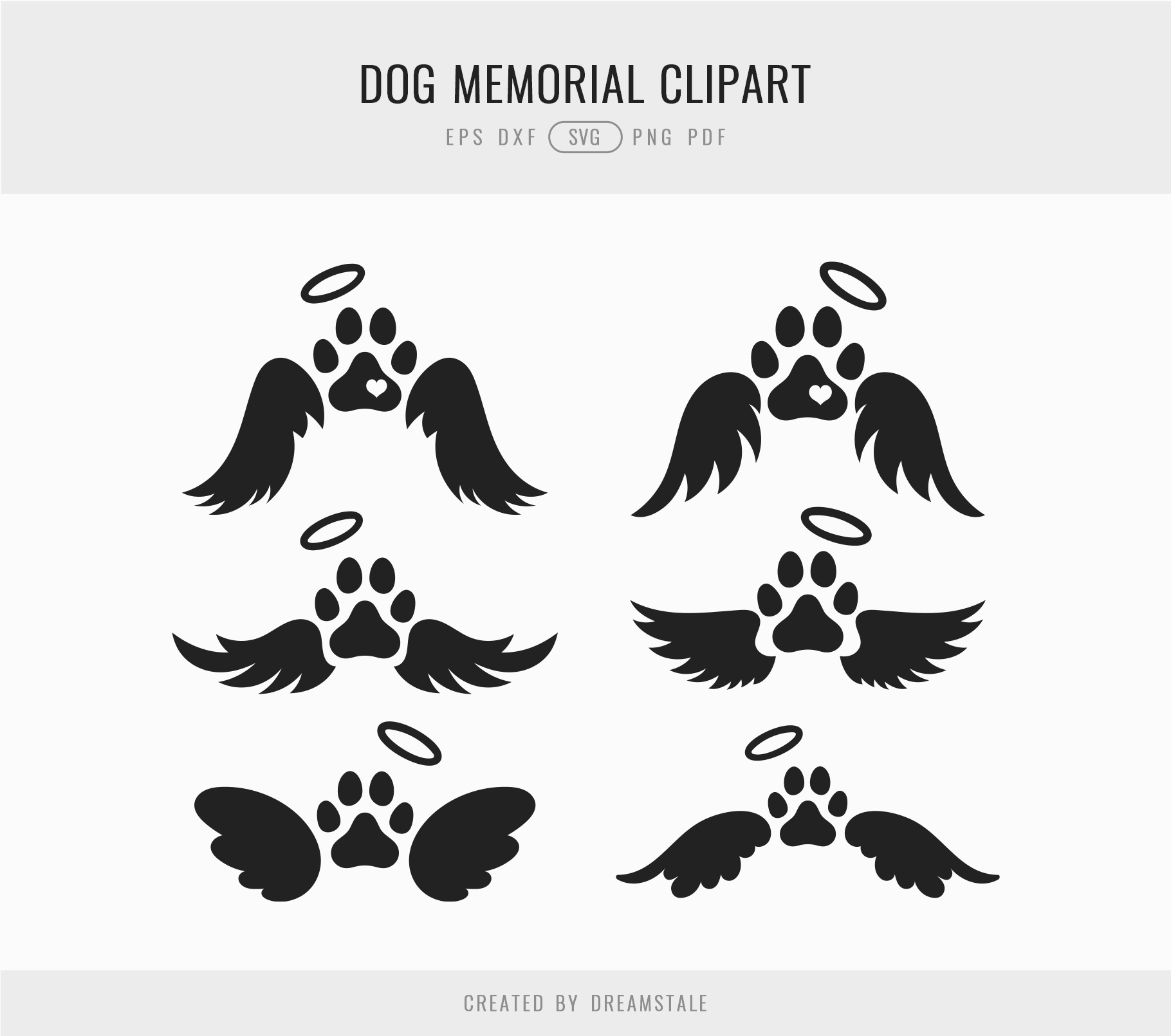 Dog Memorial Angel Wings SVG Clipart 4 svg+xml;charset=utf Dog Memorial Angel Wings SVG Clipart