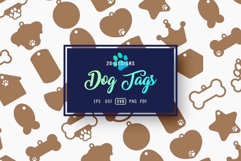 Plus Design Resources 14 Dog Tags SVG Clipart