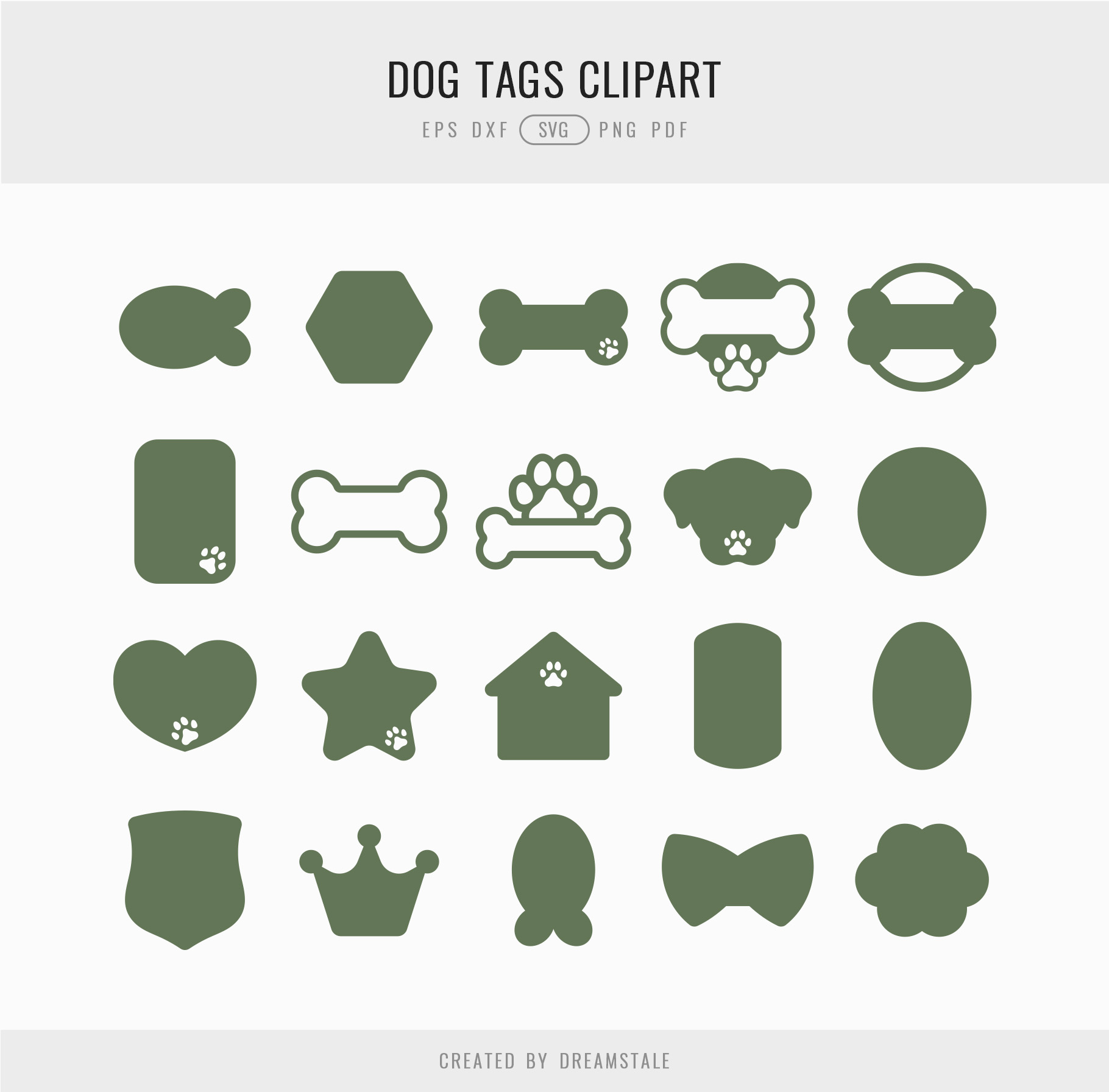 Dog Tags SVG Clipart Set 2 svg+xml;charset=utf Dog Tags SVG Clipart Set