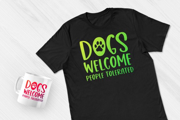 Dogs Welcome People Tolerated SVG Quote