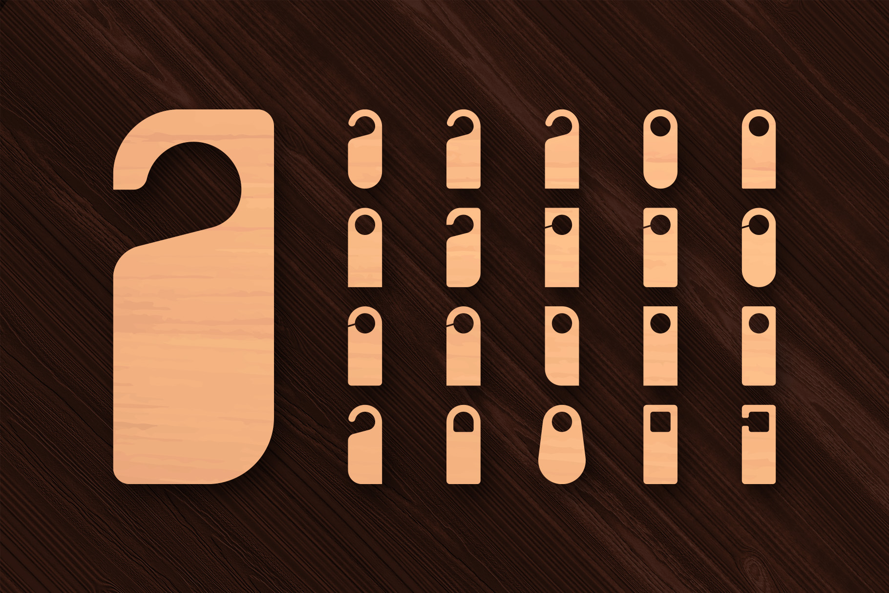 Door Hangers SVG Clipart Silhouettes 1 Door Hangers SVG Clipart Silhouettes