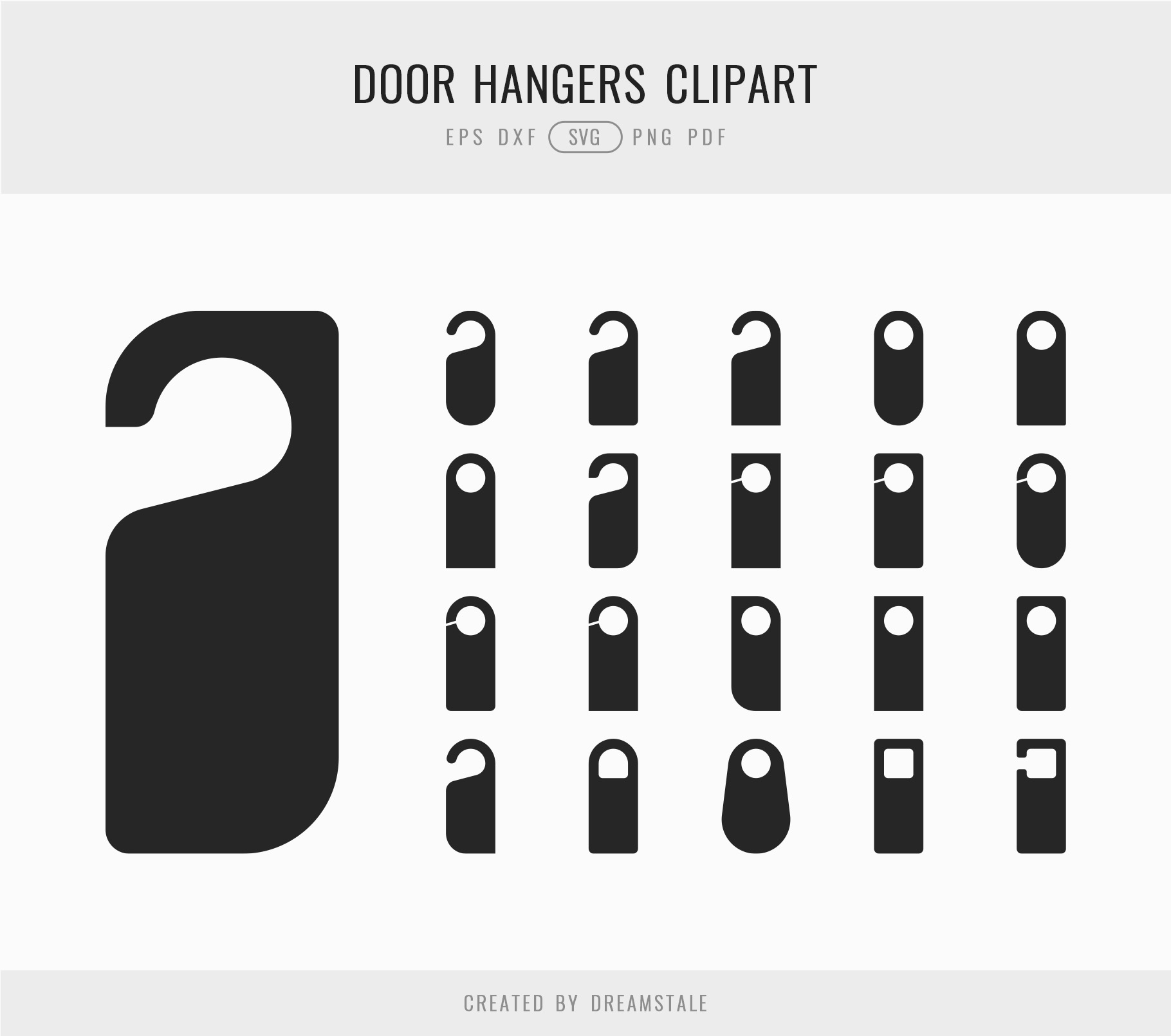 Door Hangers SVG Clipart Silhouettes 2 svg+xml;charset=utf Door Hangers SVG Clipart Silhouettes