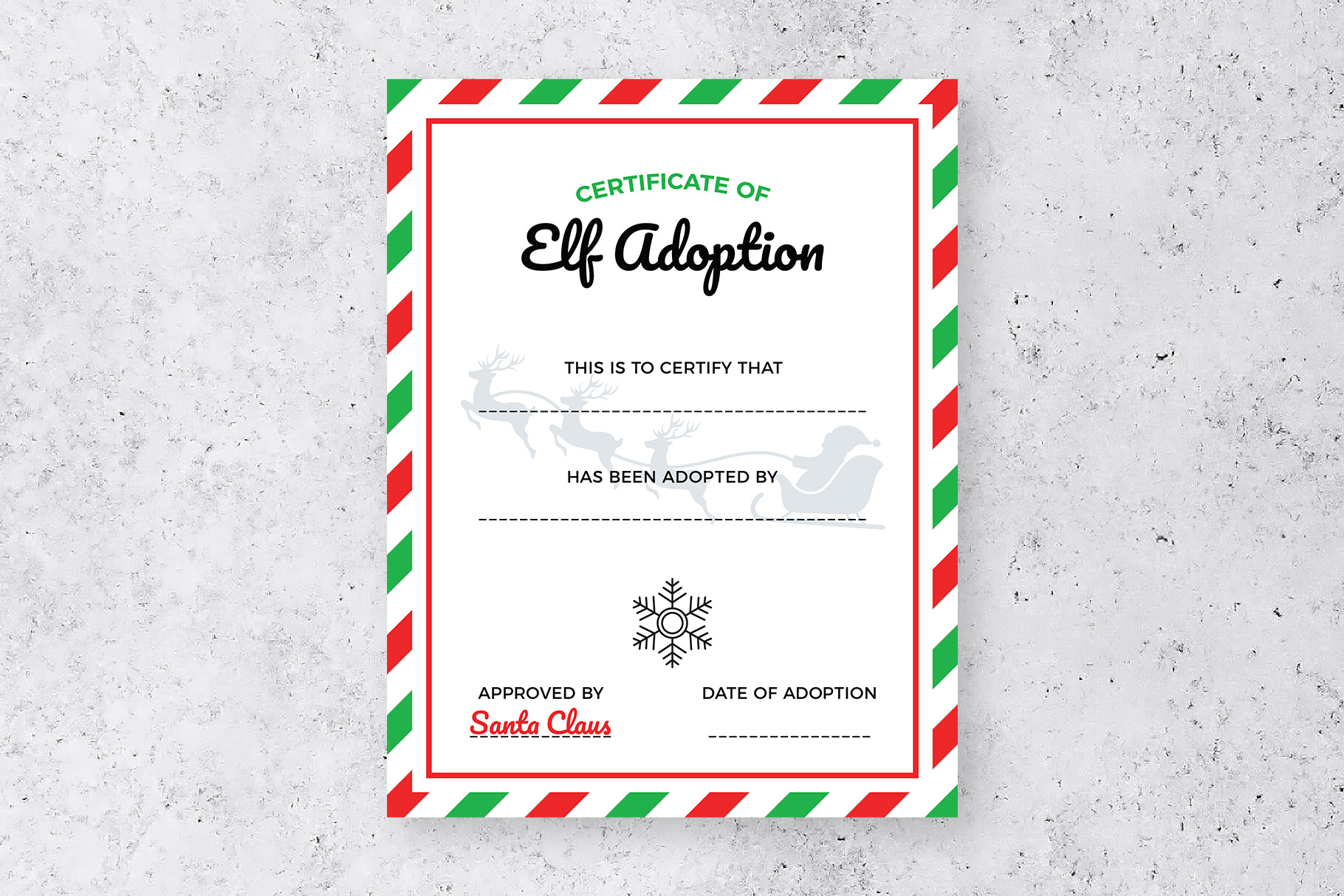 Elf Adoption Certificate Printable 1 Elf Adoption Certificate Printable