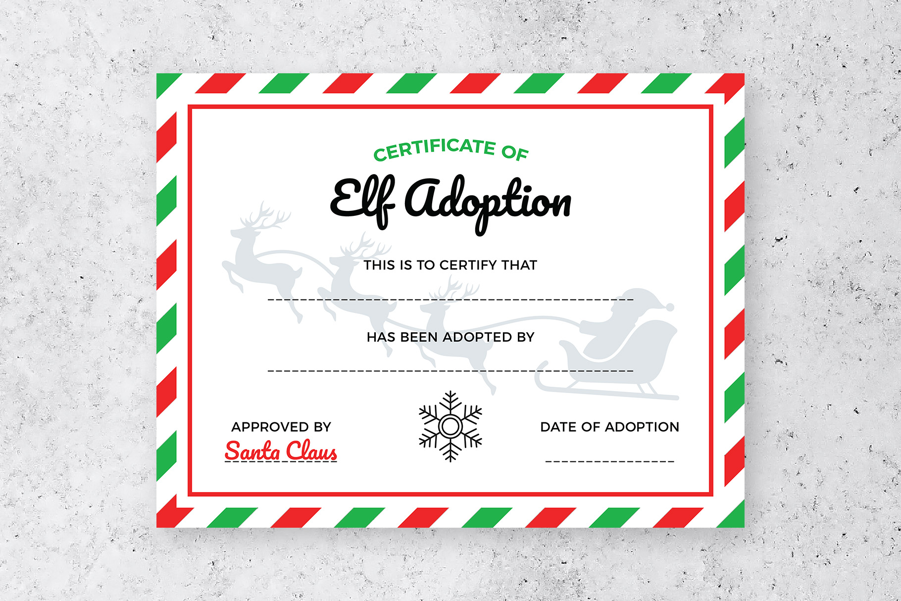 Elf Adoption Certificate Letter Size Printable 1 Elf Adoption Certificate Letter Size Printable