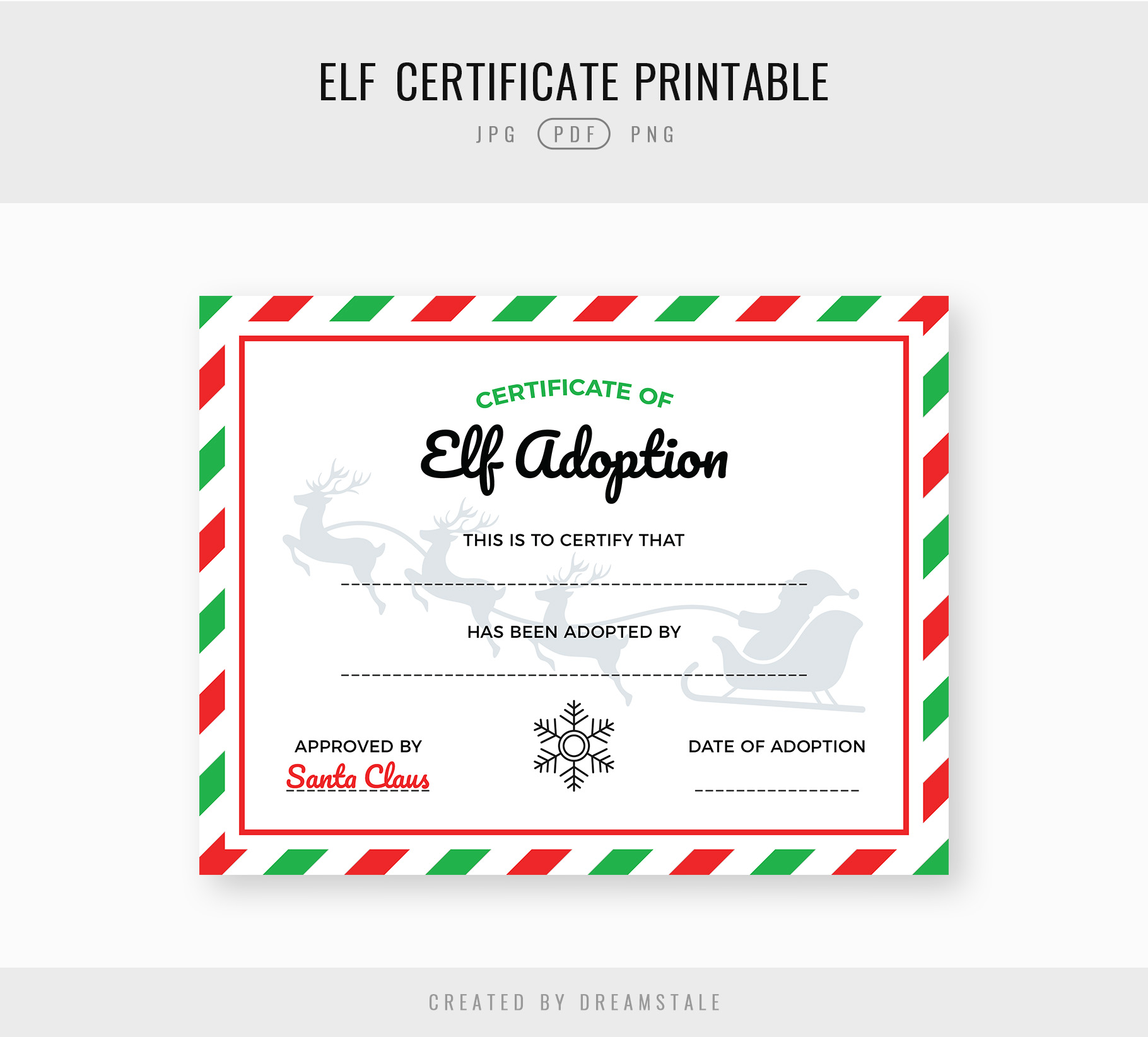 Elf Adoption Certificate Letter Size Printable 2 Elf Adoption Certificate Letter Size Printable