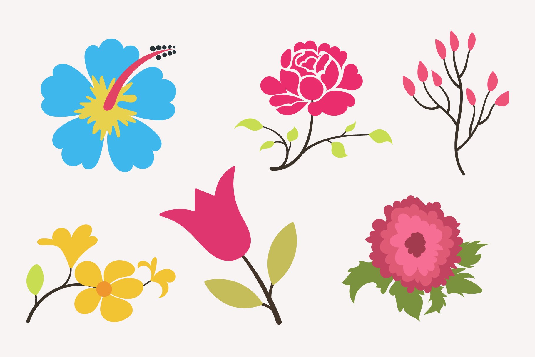 Hand Drawn Floral Elements Clipart 2 svg+xml;charset=utf Hand Drawn Floral Elements Clipart