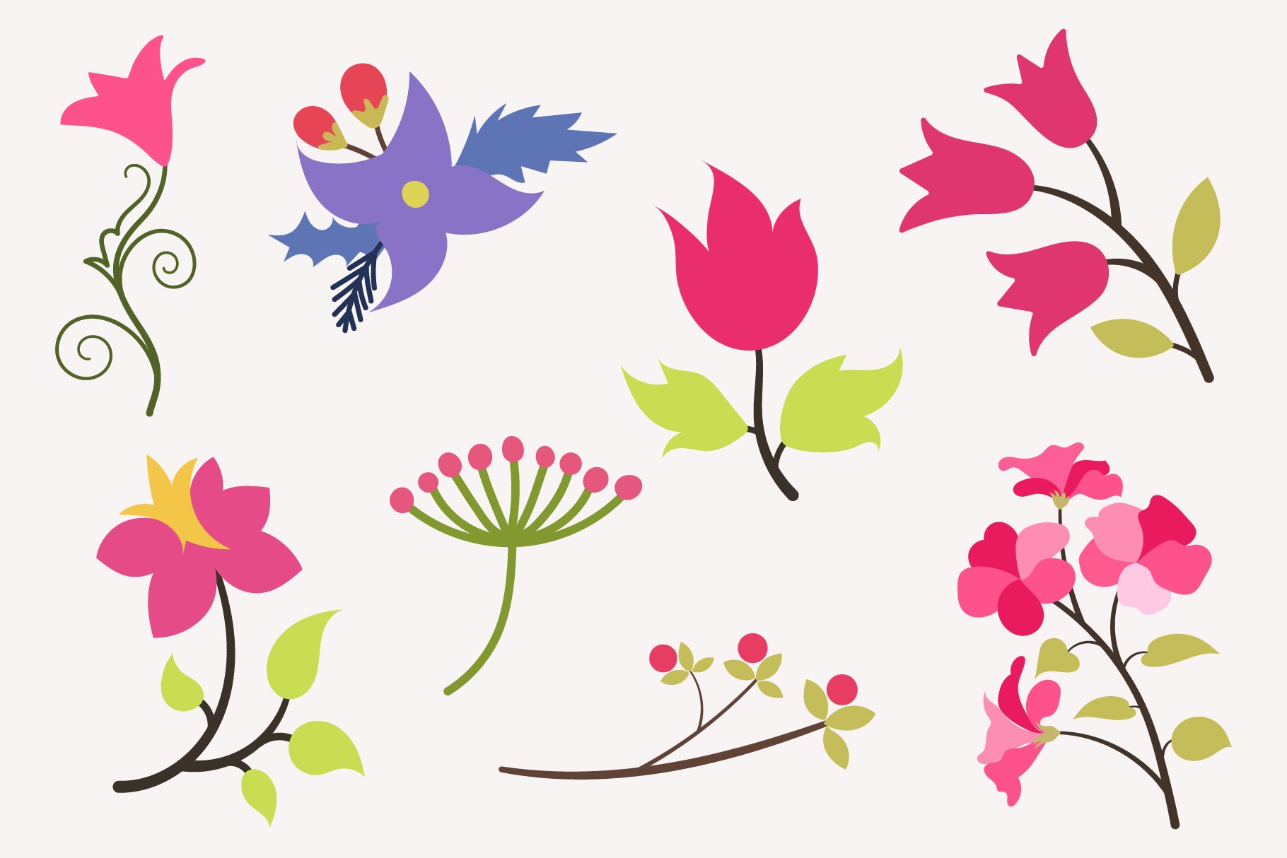 Hand Drawn Floral Elements Clipart 4 svg+xml;charset=utf Hand Drawn Floral Elements Clipart