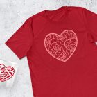 Floral Hearts Clipart Silhouettes 2 Valentine's Day SVG Clipart Bundle