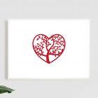 Floral Hearts Clipart Silhouettes 3 Valentine's Day SVG Clipart Bundle