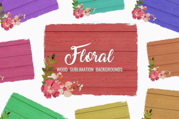 Floral Wood Sublimation Backgrounds Floral Wood Sublimation Backgrounds