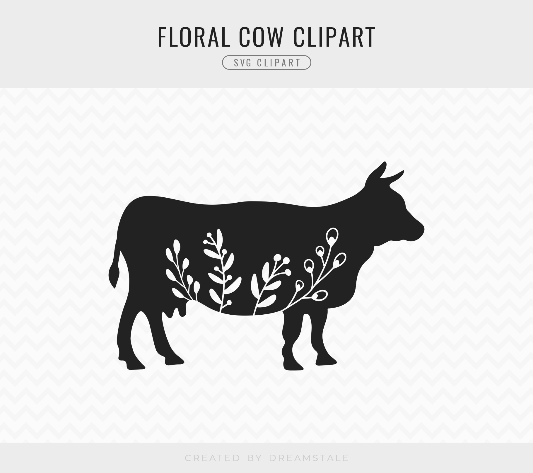 Floral Cow SVG Free Clipart Image 2 Floral Cow SVG Free Clipart Image