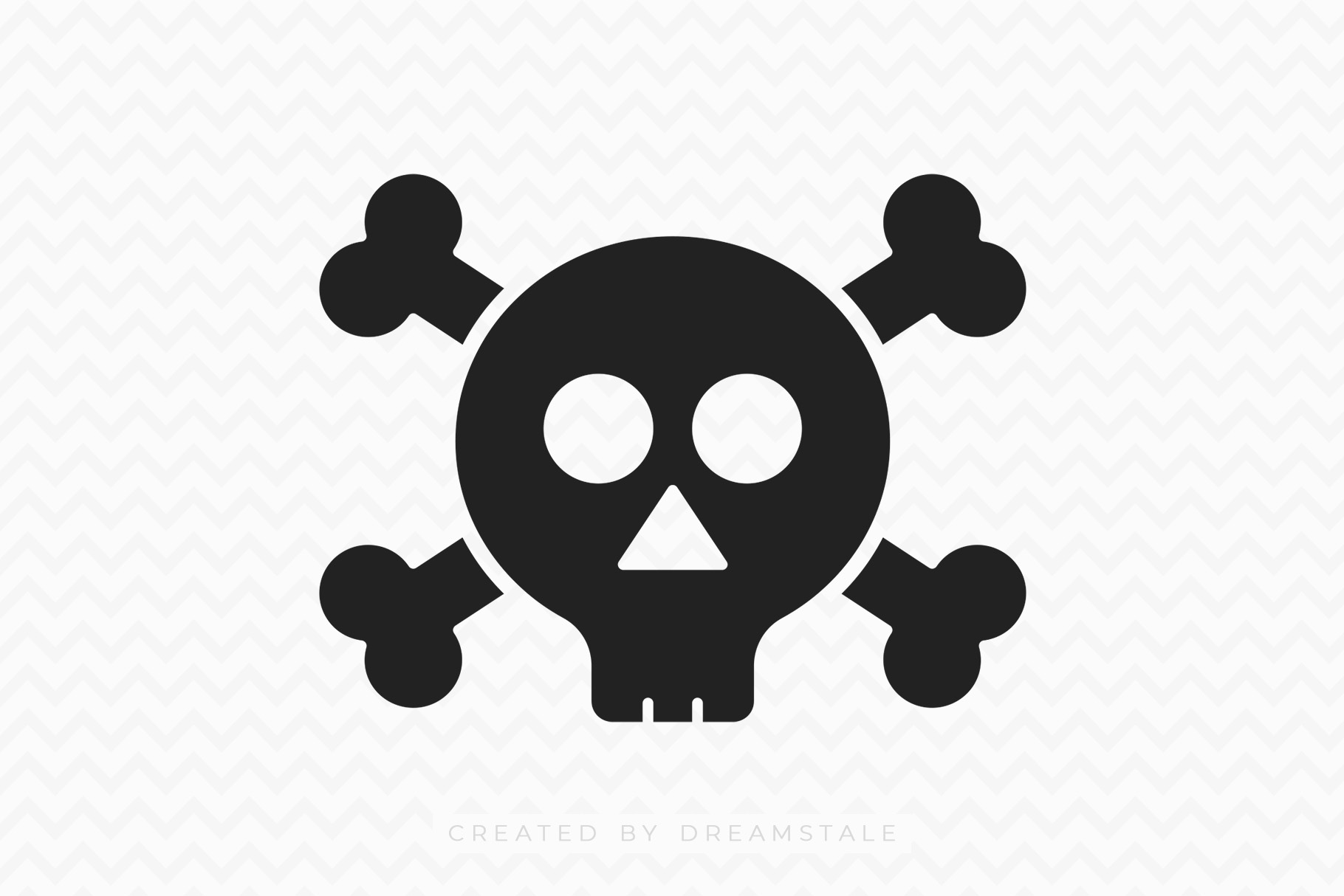 Skull & Bones SVG Free Clipart Image