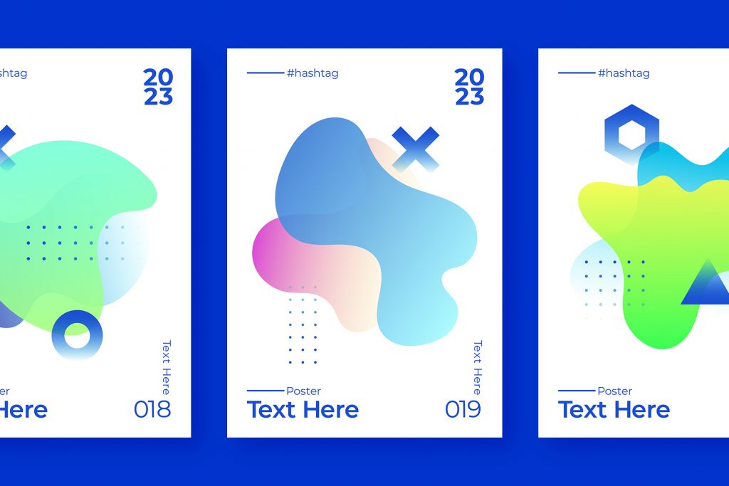 Free & Premium Design Resources 4 Gradient Conceptual Vector Poster Templates