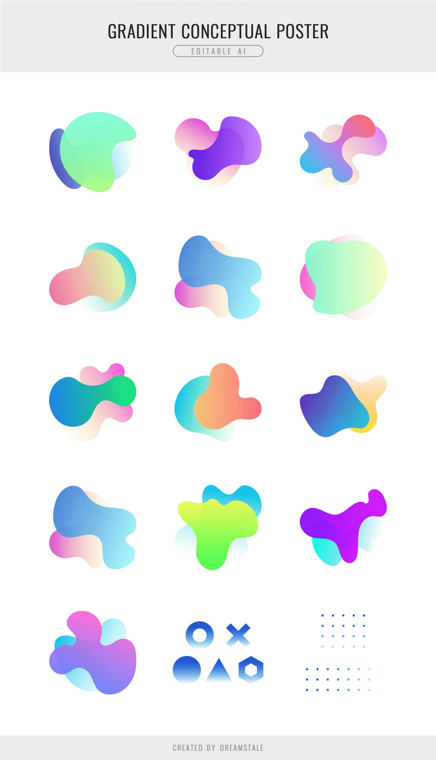 Gradient Conceptual Vector Poster Templates 2 svg+xml;charset=utf Gradient Conceptual Vector Poster Templates