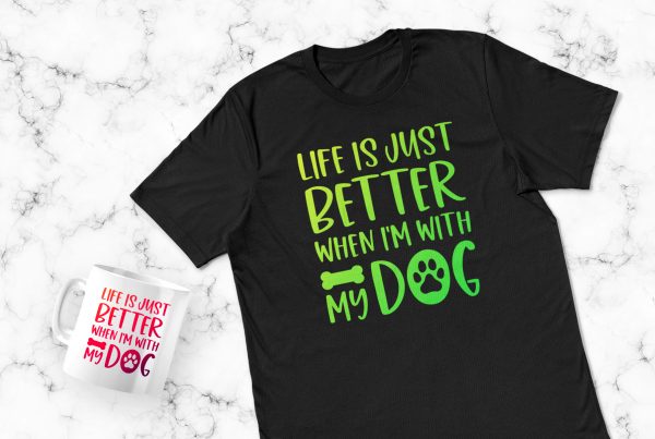 Life is Better With My Dog Quote 1 Clipart Vector Graphics