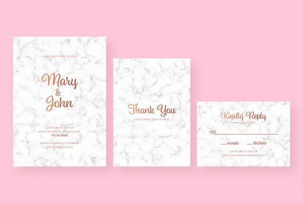 Marbled Wedding Suite PSD Templates