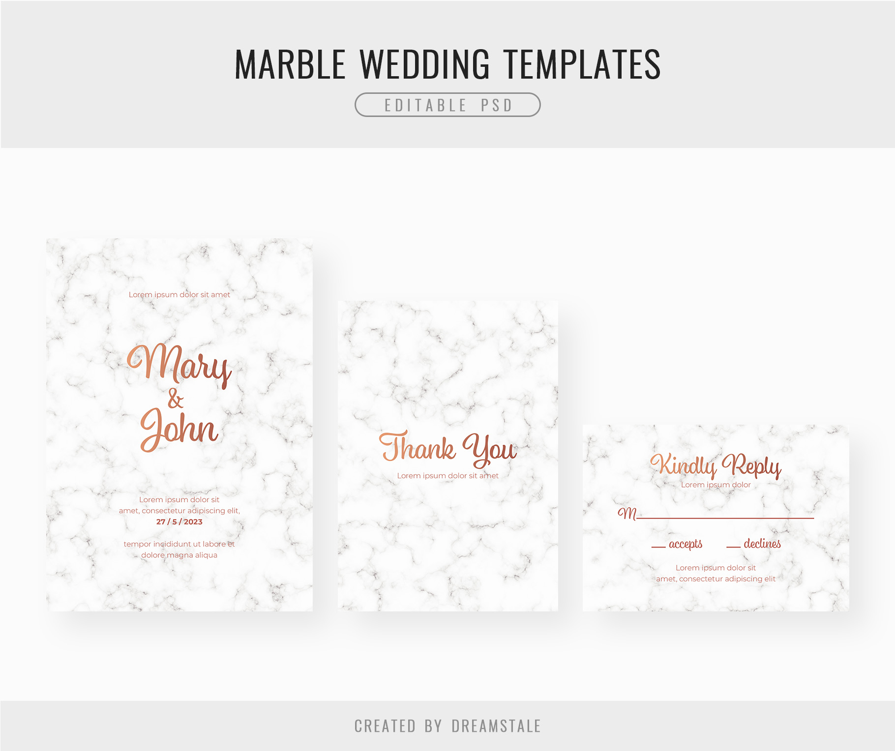Marbled Wedding Suite PSD Templates 2 svg+xml;charset=utf Marbled Wedding Suite PSD Templates
