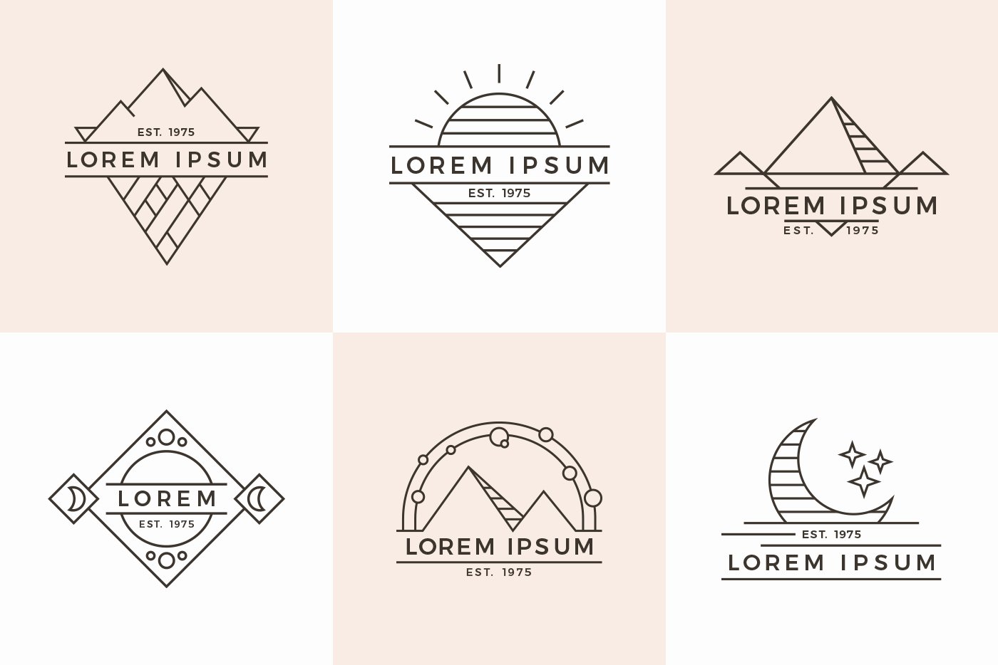 Modern & Minimalist Logo Templates 3 svg+xml;charset=utf Modern & Minimalist Logo Templates