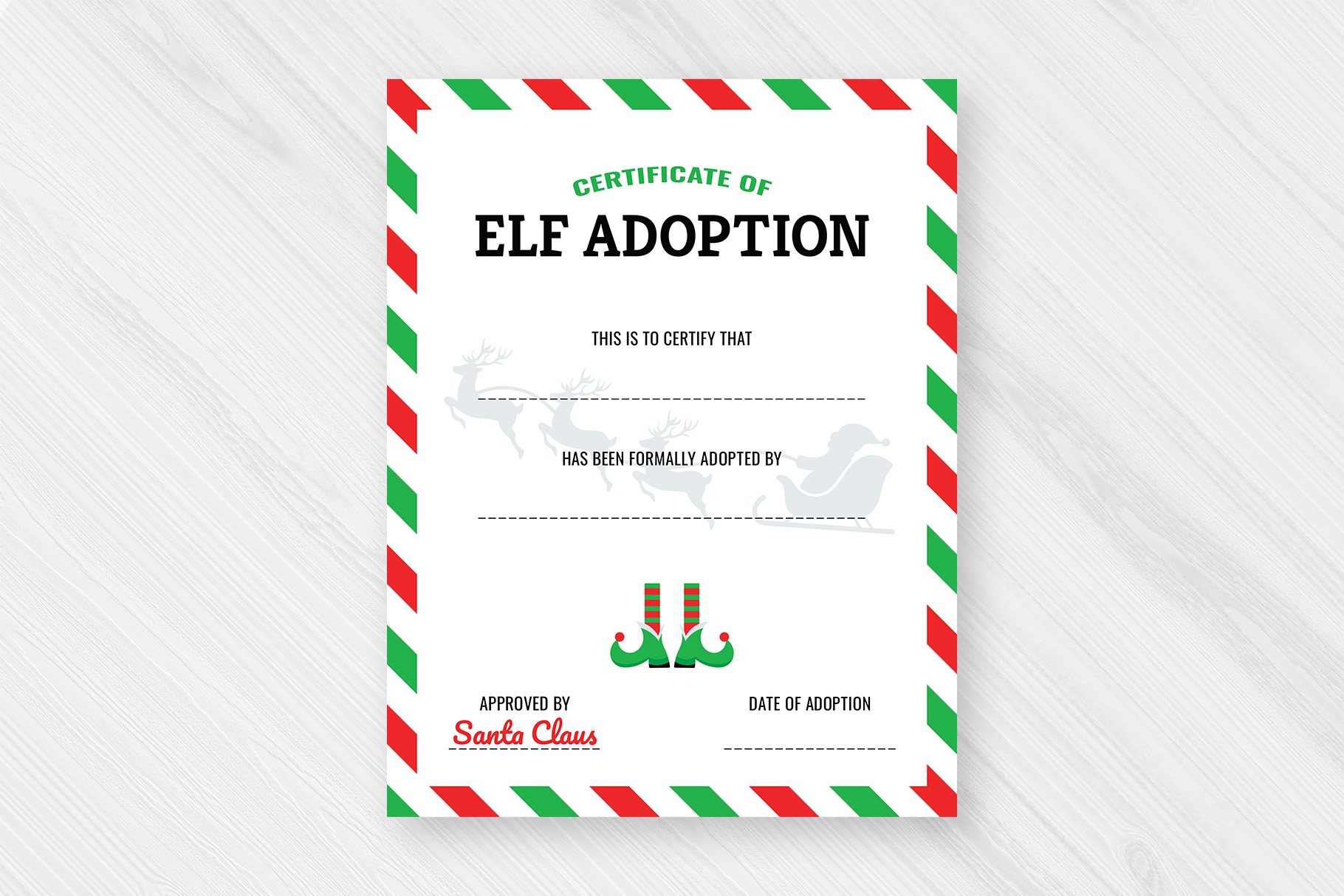 Elf Adoption Certificate 8.5x11 Printable 1 Elf Adoption Certificate 8.5x11 Printable