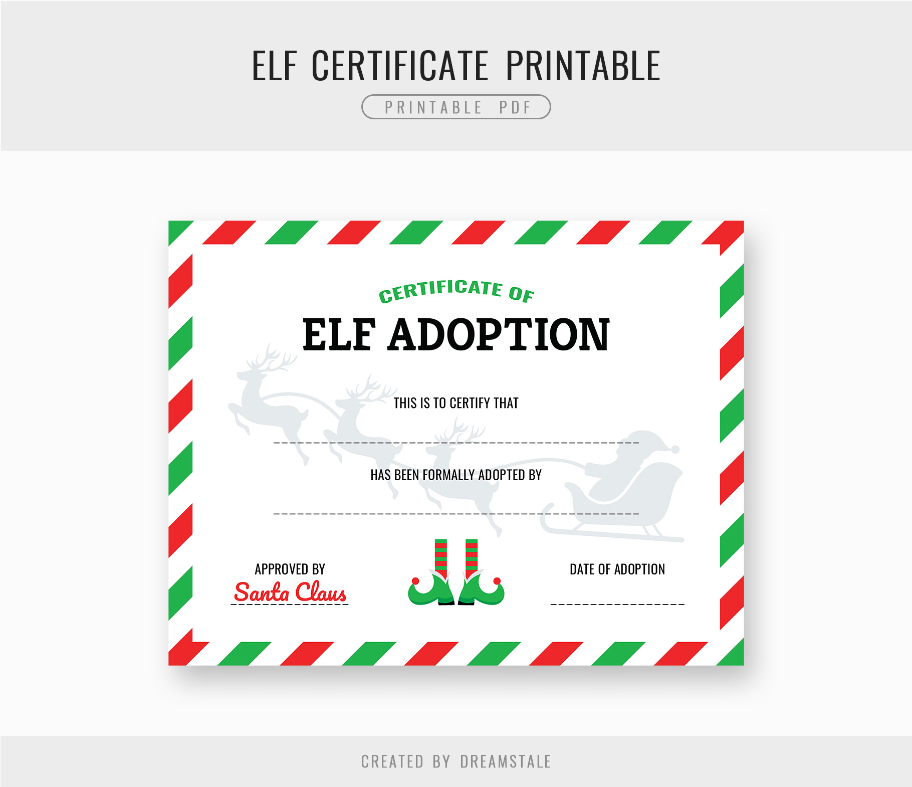Elf Adoption Certificate 11x8.5 Printable Template 2 svg+xml;charset=utf Elf Adoption Certificate 11x8.5 Printable Template
