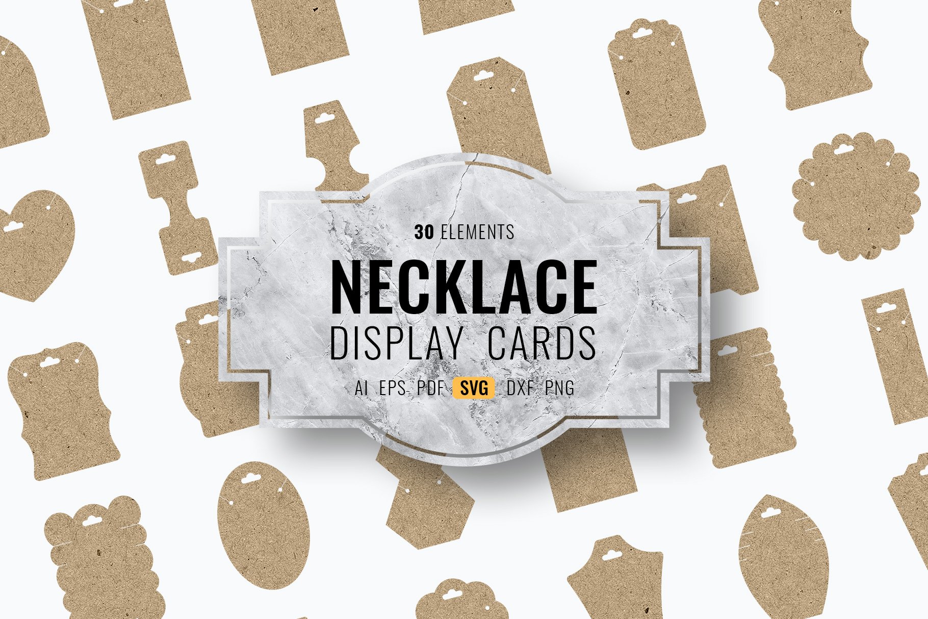 Necklace Display Cards Clipart Set 1 Necklace Display Cards Clipart Set