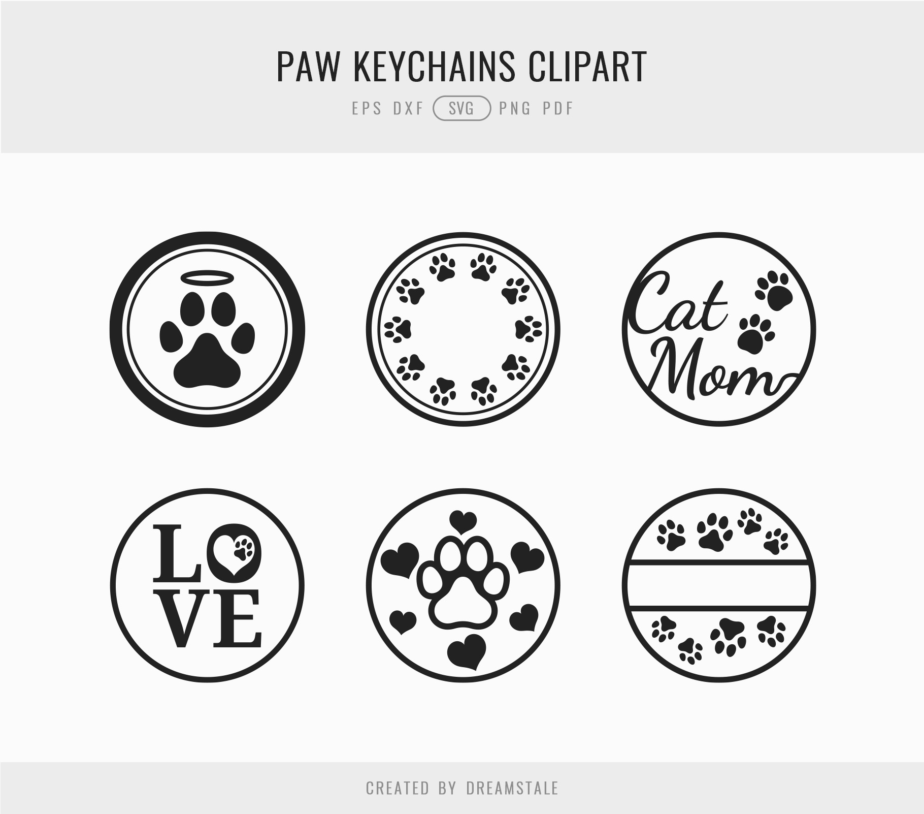 Pet Paw Prints Keychain Clipart Silhouettes 3 svg+xml;charset=utf Pet Paw Prints Keychain Clipart Silhouettes