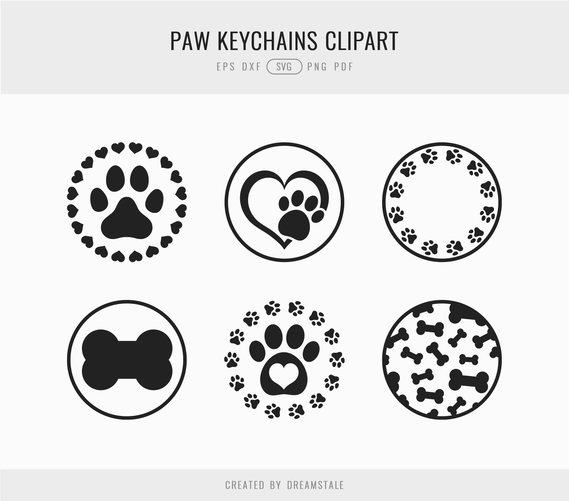 Animal Paw Prints Keychain Clipart Silhouettes 3 svg+xml;charset=utf Animal Paw Prints Keychain Clipart Silhouettes