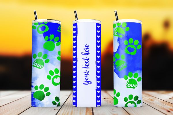 Pet Paws Watercolor Wraps 1 Pet Paws Watercolor Wraps 1