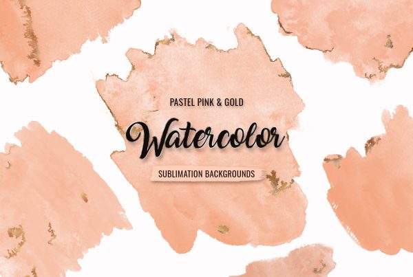 Pink & Gold Watercolor Textures