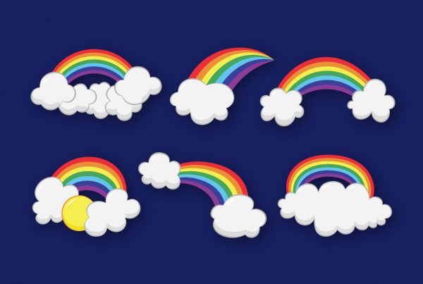 Rainbow & Clouds Clipart Designs