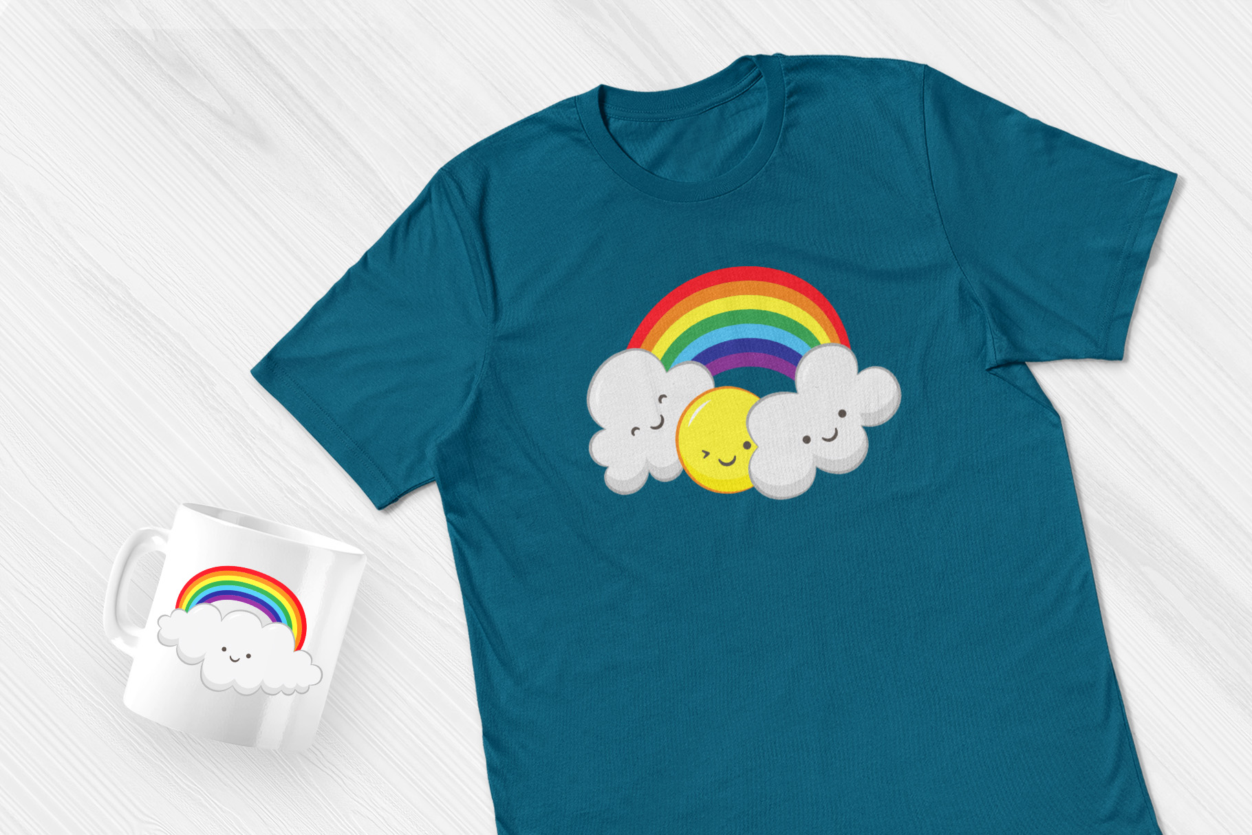 Rainbow & Clouds Emoji Clipart 2 svg+xml;charset=utf Rainbow & Clouds Emoji Clipart