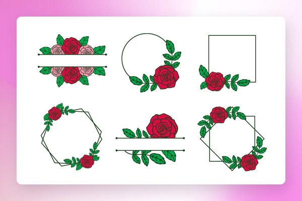 Rose-Flower-Frames-Clipart-1-S