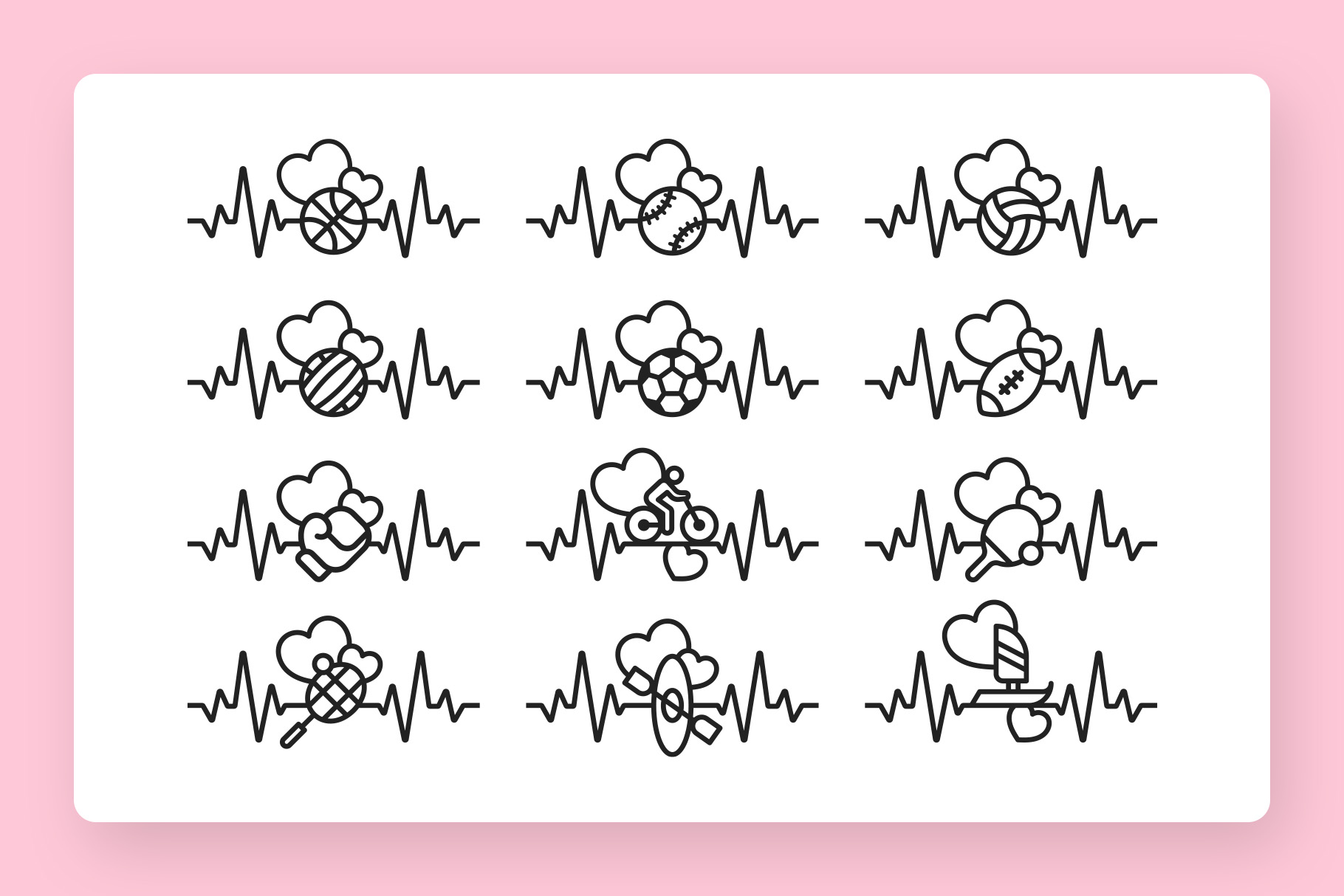 Sports Love Heartbeat SVG Clipart 1 svg+xml;charset=utf Sports Love Heartbeat SVG Clipart