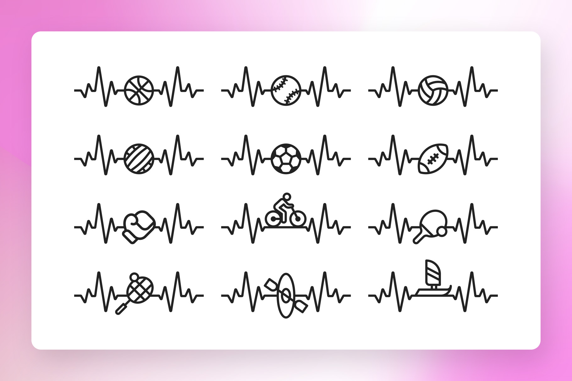 Sports Heartbeat SVG Clipart 1 Sports Heartbeat SVG Clipart