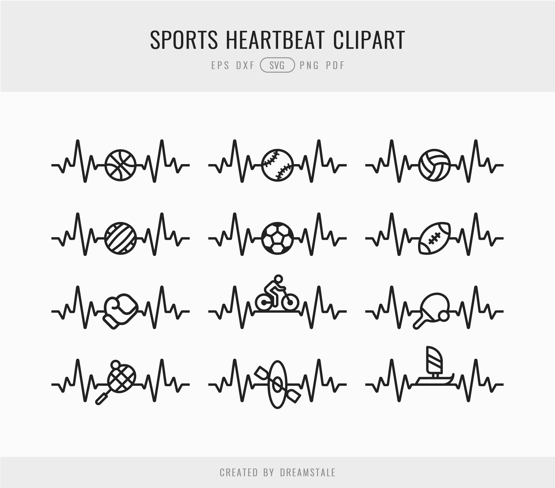 Sports Heartbeat SVG Clipart 4 svg+xml;charset=utf Sports Heartbeat SVG Clipart