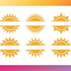 Sun Clipart Split Monograms