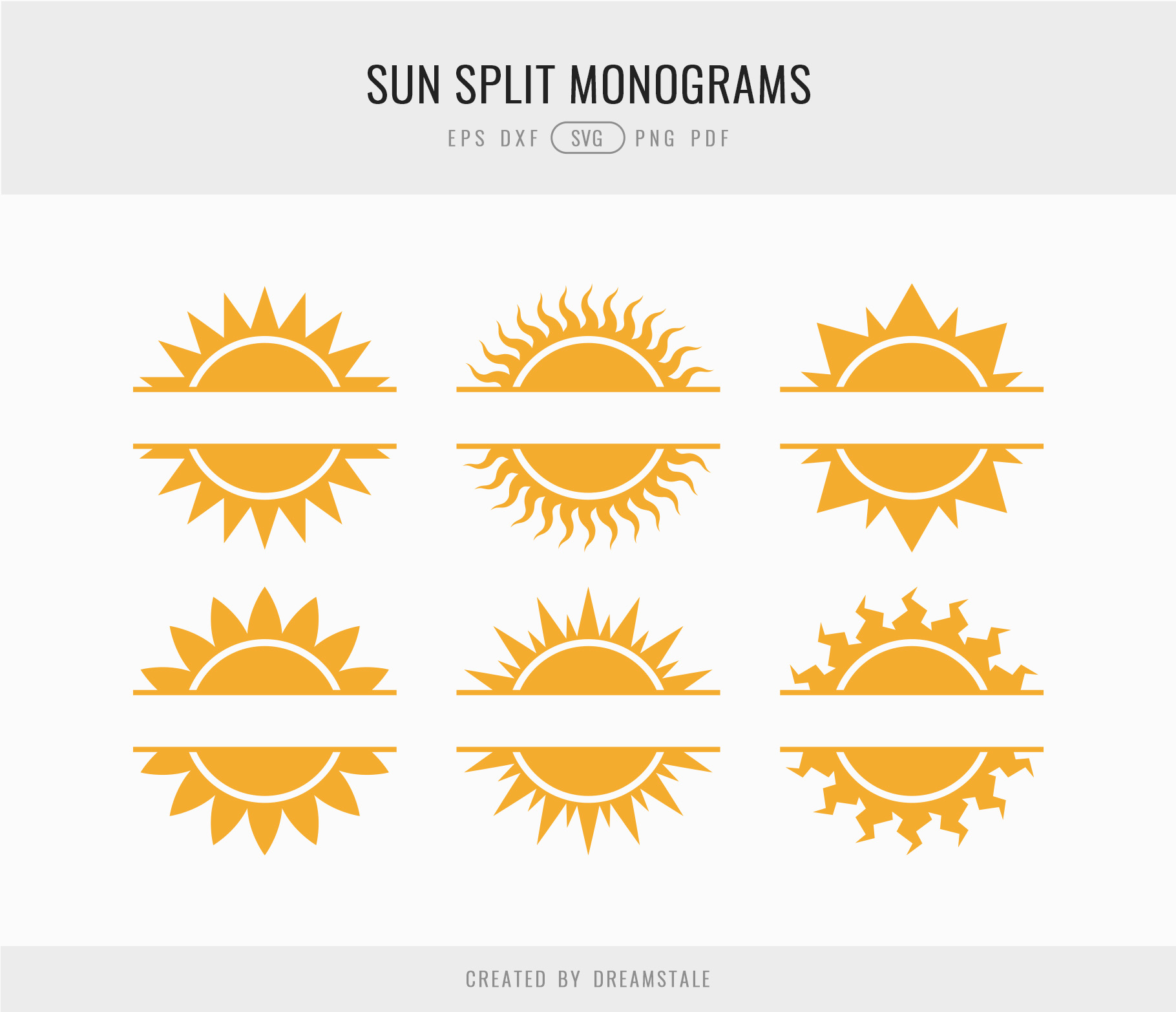 Sun Clipart Split Monograms 4 svg+xml;charset=utf Sun Clipart Split Monograms