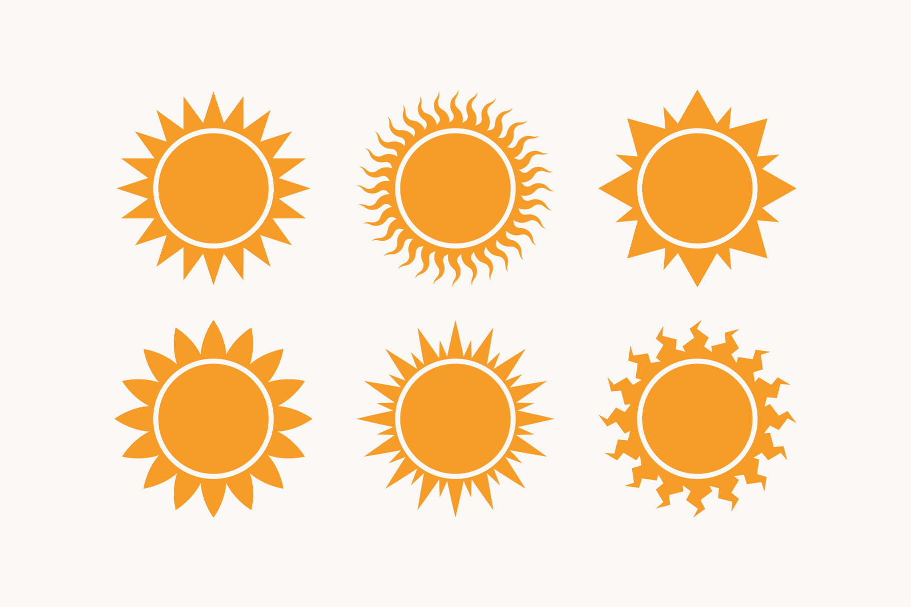 Sun SVG Clipart Set 1 svg+xml;charset=utf Sun SVG Clipart Set
