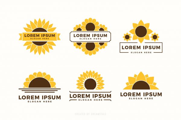 Sunflower Logo Templates & Illustrations 3
