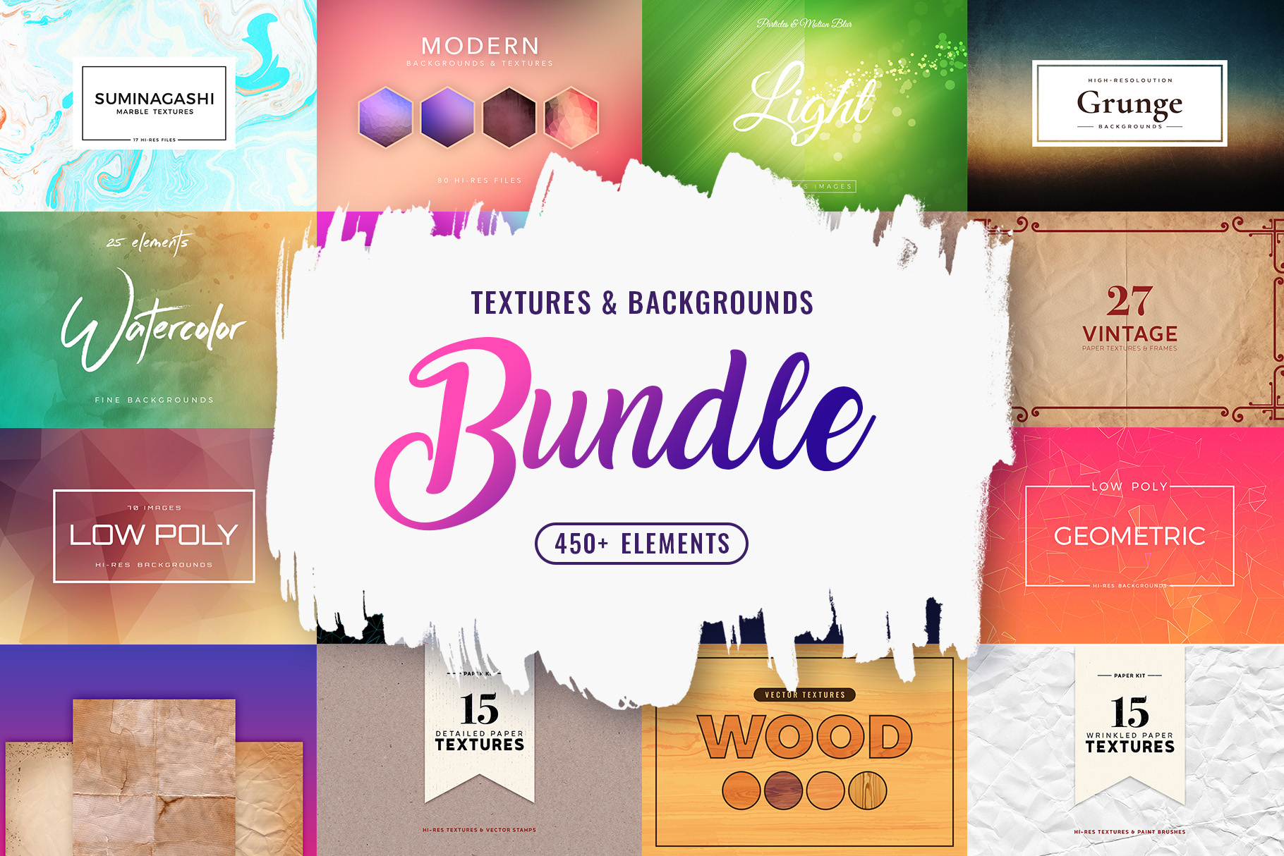 Textures & Backgrounds Mega Bundle 1 Textures & Backgrounds Bundle