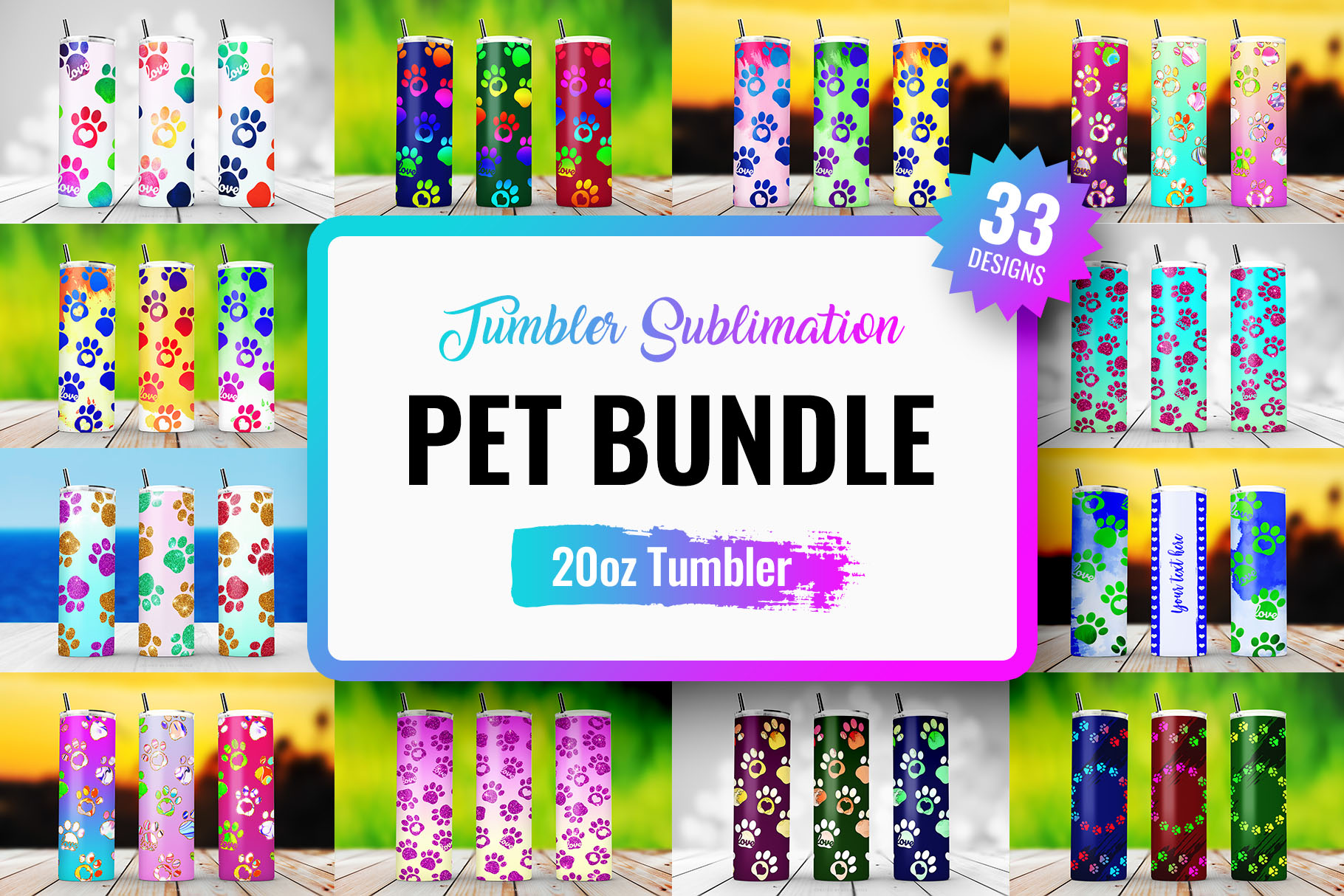 Skinny Tumbler Pet Sublimation Bundle 1 Skinny Tumbler Pet Sublimation Bundle