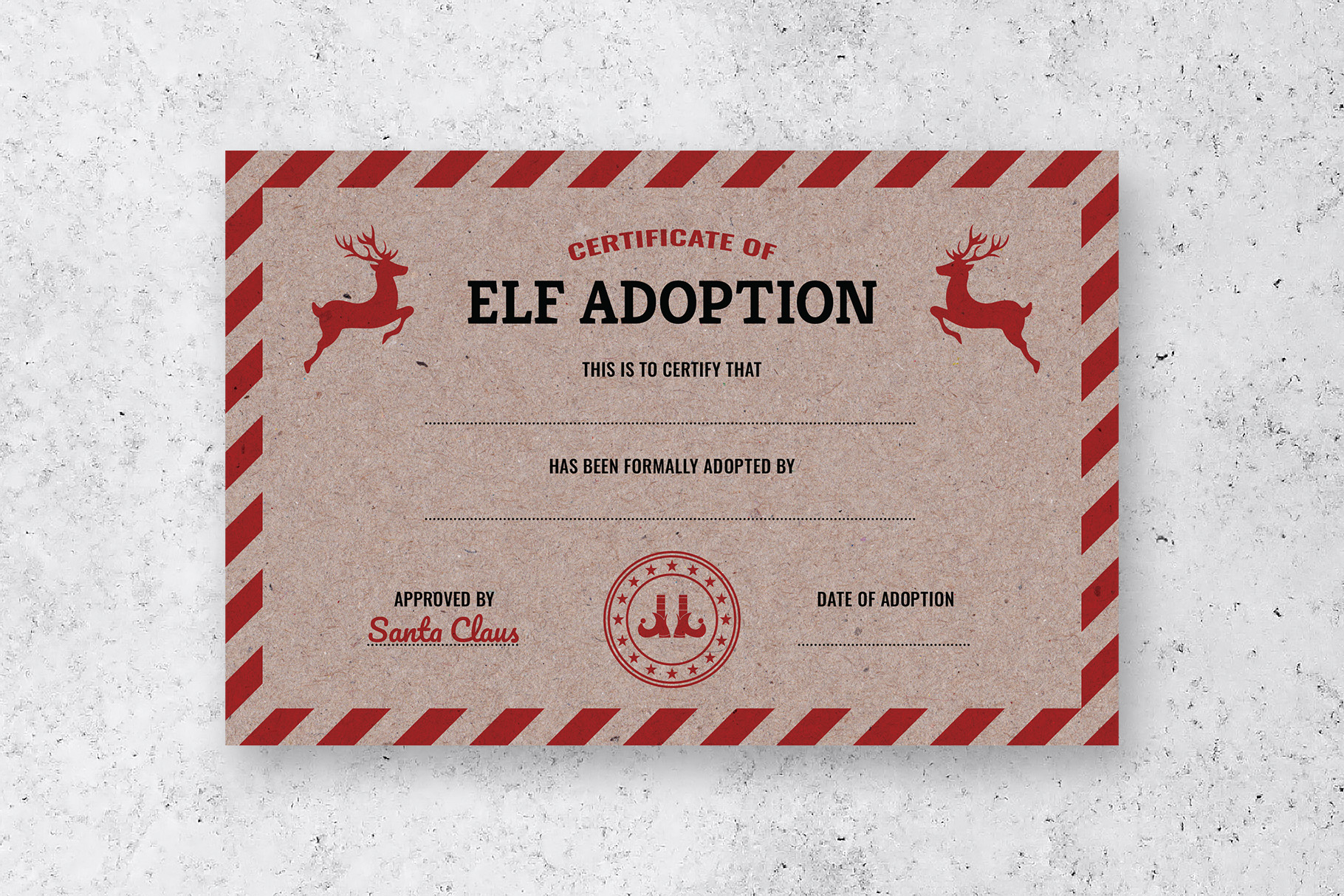 Vintage Elf Adoption Certificate 6x4 Printable 1 Vintage Elf Adoption Certificate 6x4 Printable