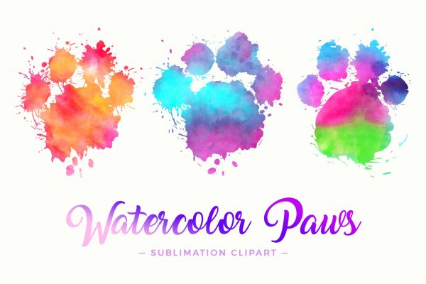 Watercolor Paw Print Splashes PNG Designs Watercolor Paw Print Splashes PNG Designs