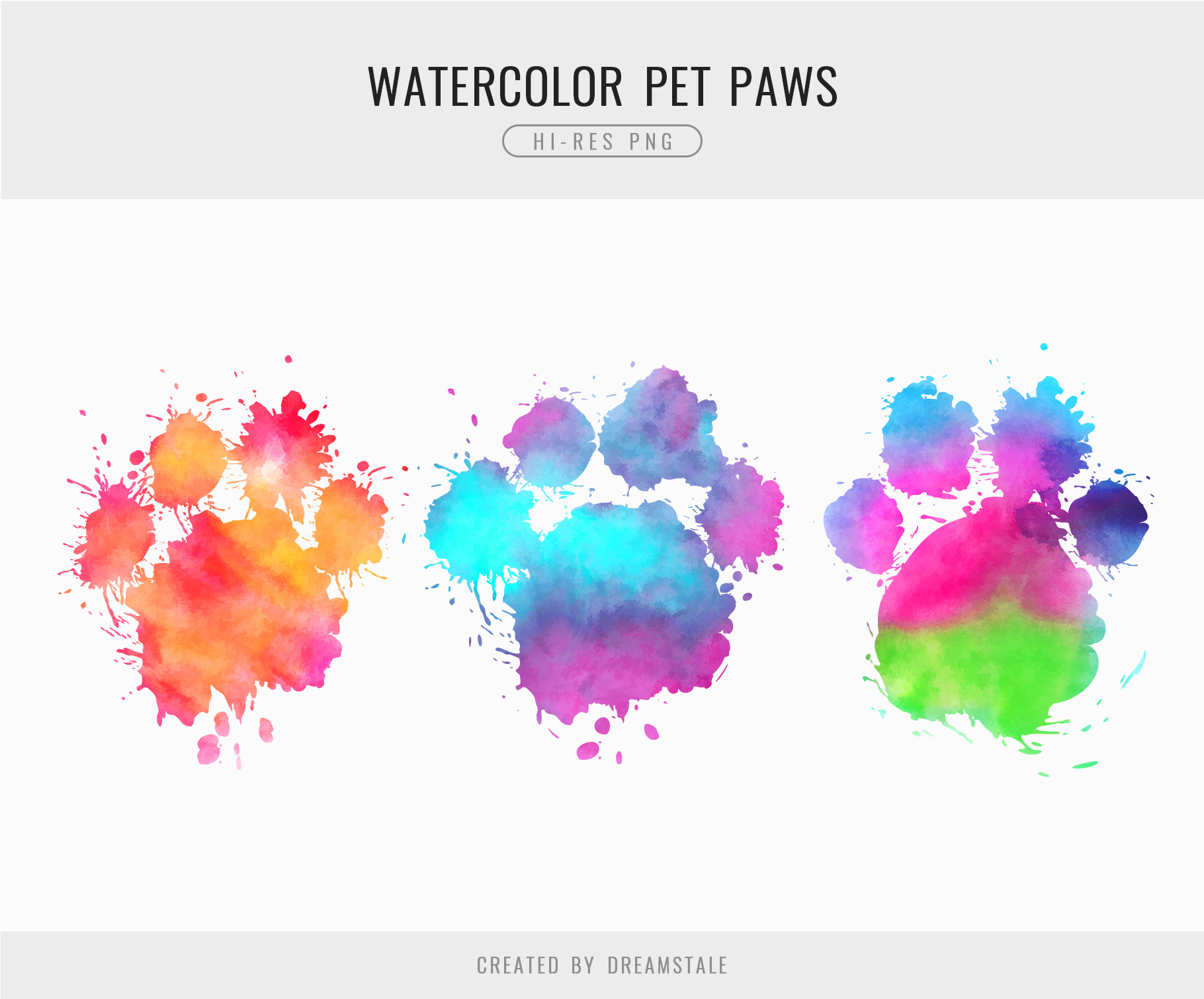 Watercolor Paw Print Splashes PNG Designs 4 svg+xml;charset=utf Watercolor Paw Print Splashes PNG Designs