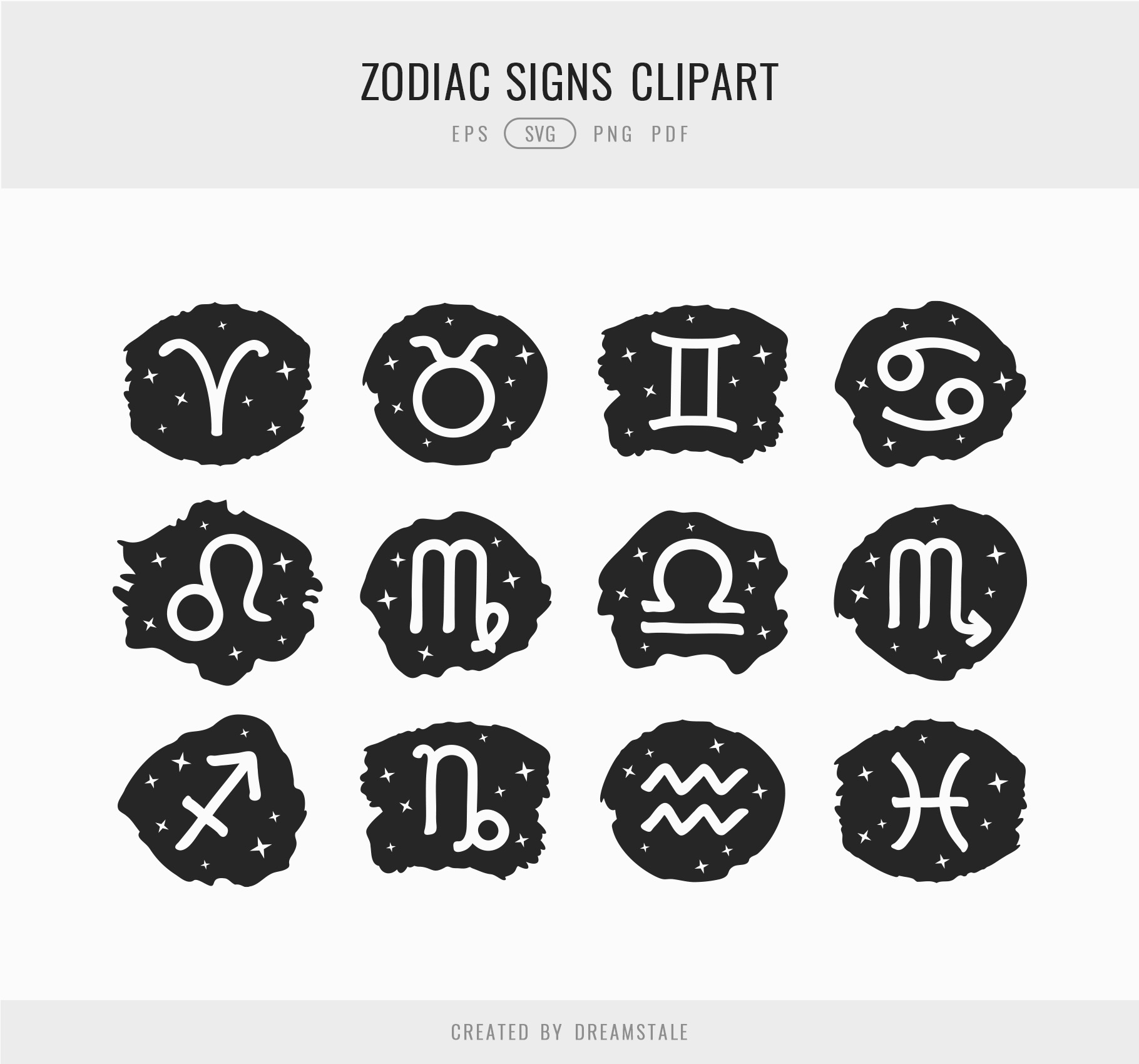 Horoscope Zodiac Signs SVG Clipart 4 svg+xml;charset=utf Horoscope Zodiac Signs SVG Clipart